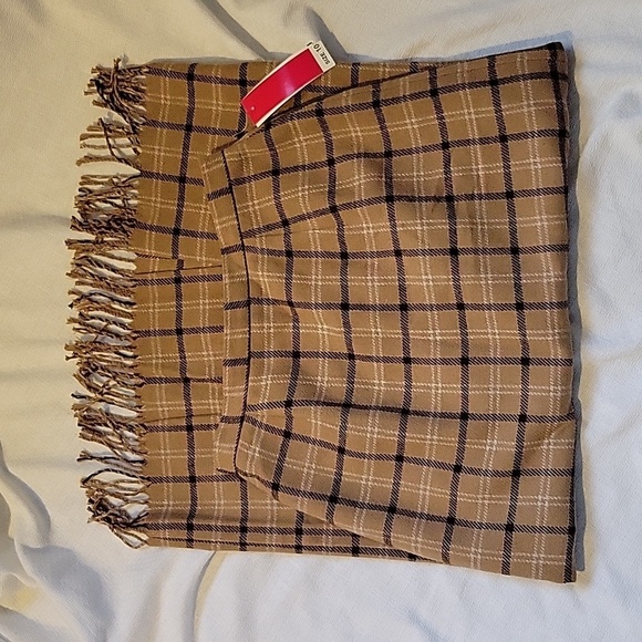 Vintage Lancaster Clothing Co Tan Plaid Lined Pencil Skirt Size 10 NWT - Picture 2 of 8